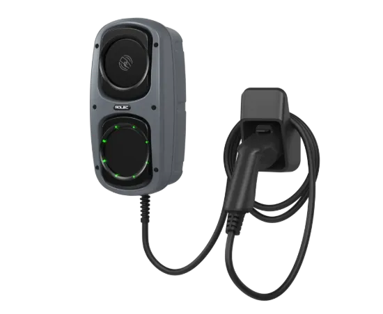 Rolec WallPod smart 7.4kW tethered EV charger in grey
