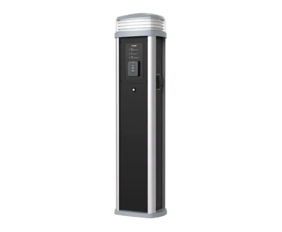 Rolec Quantum contactless payment 7.4kW EV charging pedestal in black